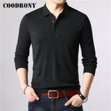COODRONY Brand Sweater Men Classic Casual Turn-down Collar Pull Homme Cotton Wool Pullover Men Autumn Winter Soft Sweaters 91084