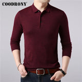 COODRONY Brand Sweater Men Classic Casual Turn-down Collar Pull Homme Cotton Wool Pullover Men Autumn Winter Soft Sweaters 91084