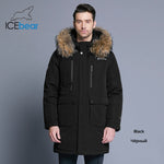 ICEbear 2019 new winter men's down jacket high quality detachable hat male's jackets thick warm fur collar clothing MWY18963D