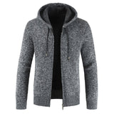Thick Cardigan Sweater Men Long Sleeve Knitted Sweater High Quality Winter Hooded Zipper Homme Warm Mens Cardigans Coat 3xl New